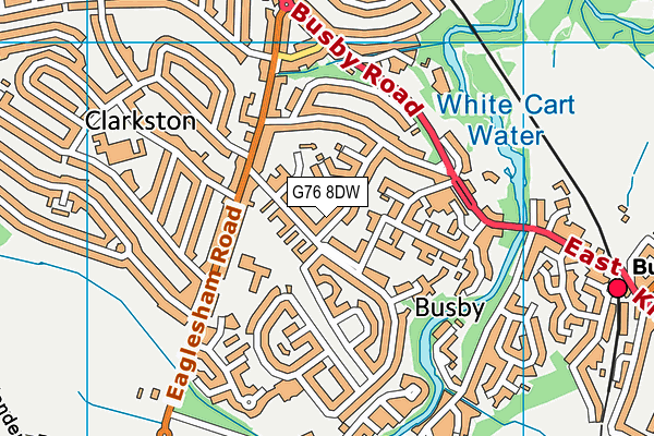 G76 8DW map - OS VectorMap District (Ordnance Survey)