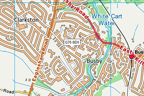 G76 8EH map - OS VectorMap District (Ordnance Survey)