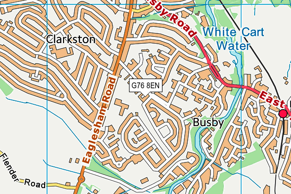 G76 8EN map - OS VectorMap District (Ordnance Survey)