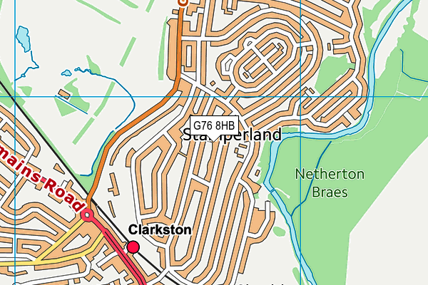 G76 8HB map - OS VectorMap District (Ordnance Survey)