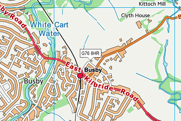 G76 8HR map - OS VectorMap District (Ordnance Survey)