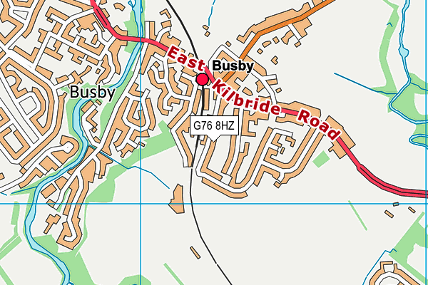 G76 8HZ map - OS VectorMap District (Ordnance Survey)