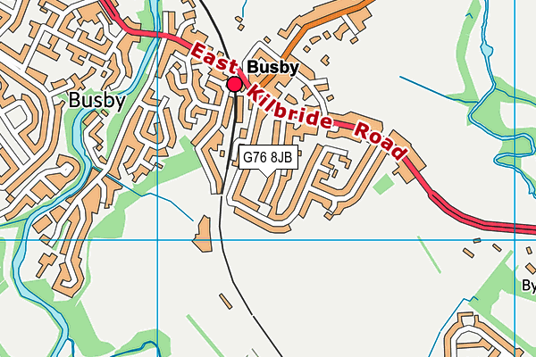 G76 8JB map - OS VectorMap District (Ordnance Survey)