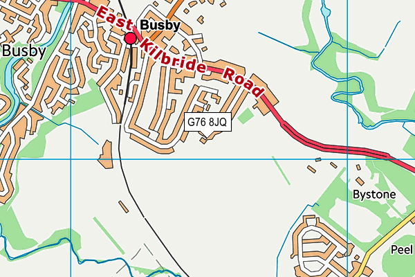 G76 8JQ map - OS VectorMap District (Ordnance Survey)