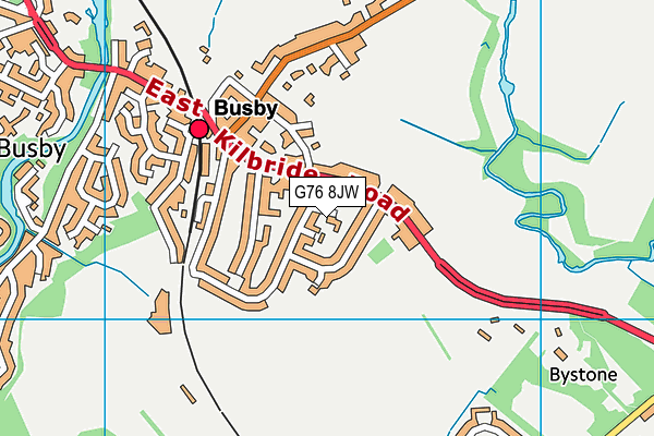 G76 8JW map - OS VectorMap District (Ordnance Survey)