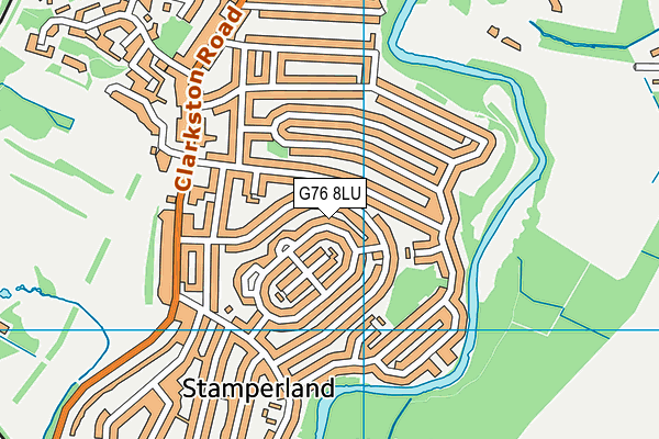 G76 8LU map - OS VectorMap District (Ordnance Survey)