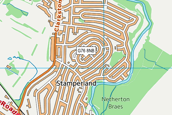 G76 8NB map - OS VectorMap District (Ordnance Survey)