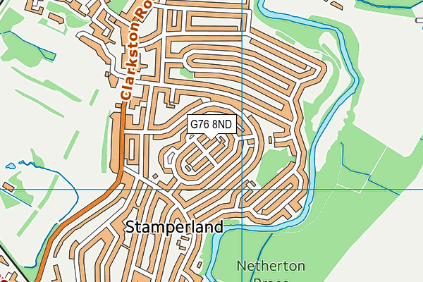 G76 8ND map - OS VectorMap District (Ordnance Survey)