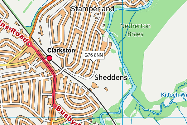 G76 8NN map - OS VectorMap District (Ordnance Survey)
