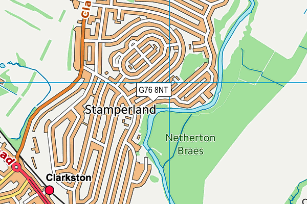 G76 8NT map - OS VectorMap District (Ordnance Survey)