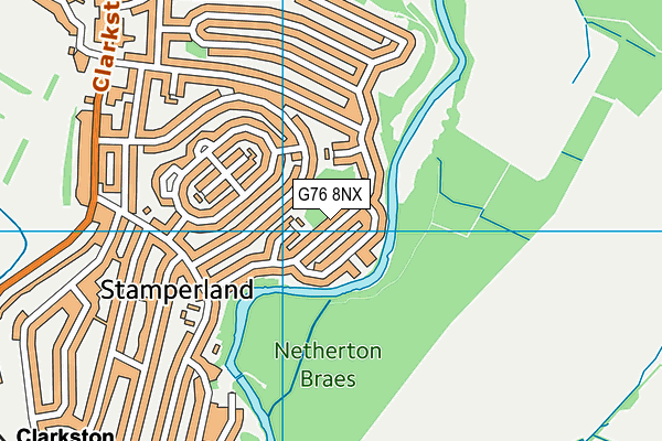 G76 8NX map - OS VectorMap District (Ordnance Survey)