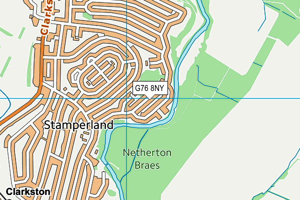 G76 8NY map - OS VectorMap District (Ordnance Survey)