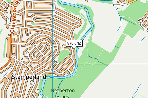 G76 8NZ map - OS VectorMap District (Ordnance Survey)