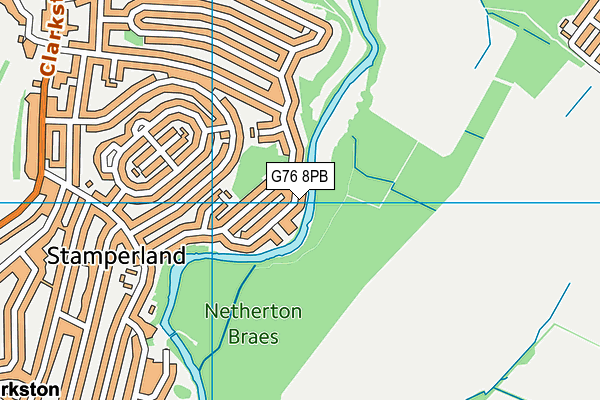 G76 8PB map - OS VectorMap District (Ordnance Survey)