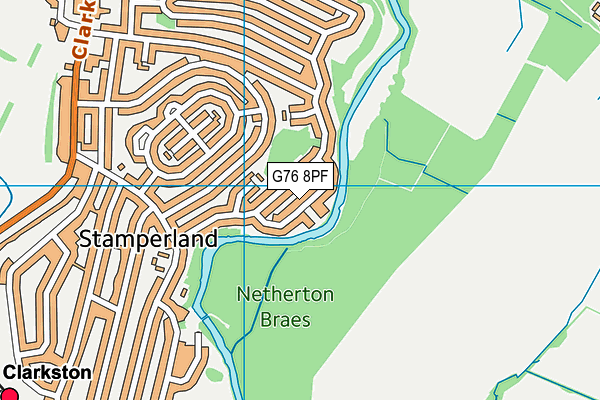 G76 8PF map - OS VectorMap District (Ordnance Survey)