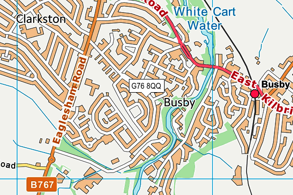 G76 8QQ map - OS VectorMap District (Ordnance Survey)