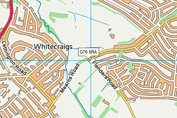 G76 8RA map - OS VectorMap District (Ordnance Survey)