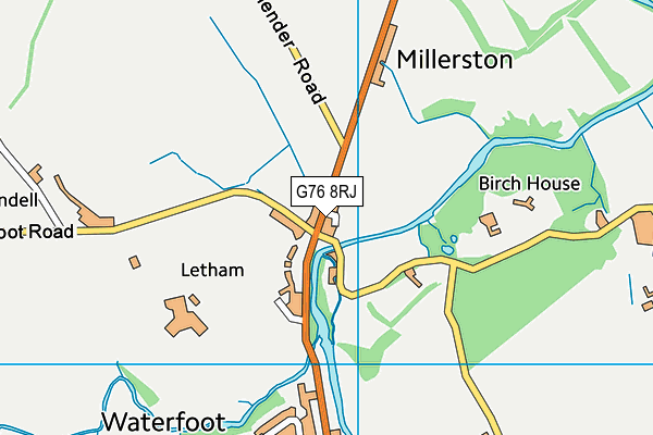 G76 8RJ map - OS VectorMap District (Ordnance Survey)