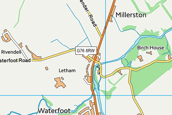 G76 8RW map - OS VectorMap District (Ordnance Survey)