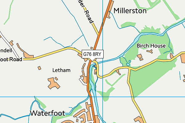 G76 8RY map - OS VectorMap District (Ordnance Survey)