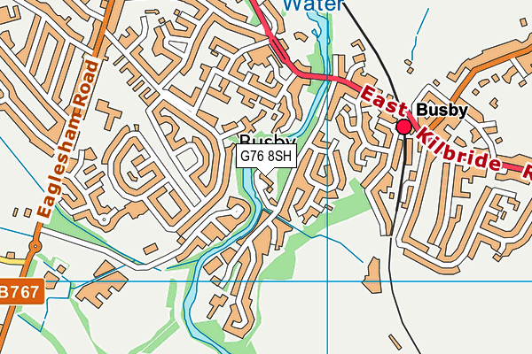 G76 8SH map - OS VectorMap District (Ordnance Survey)