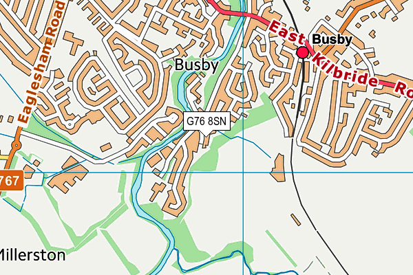 G76 8SN map - OS VectorMap District (Ordnance Survey)