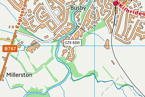 G76 8SW map - OS VectorMap District (Ordnance Survey)