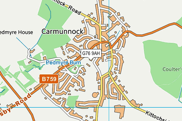 G76 9AH map - OS VectorMap District (Ordnance Survey)