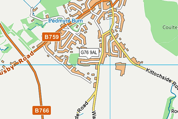G76 9AL map - OS VectorMap District (Ordnance Survey)
