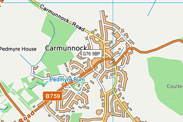 G76 9BP map - OS VectorMap District (Ordnance Survey)