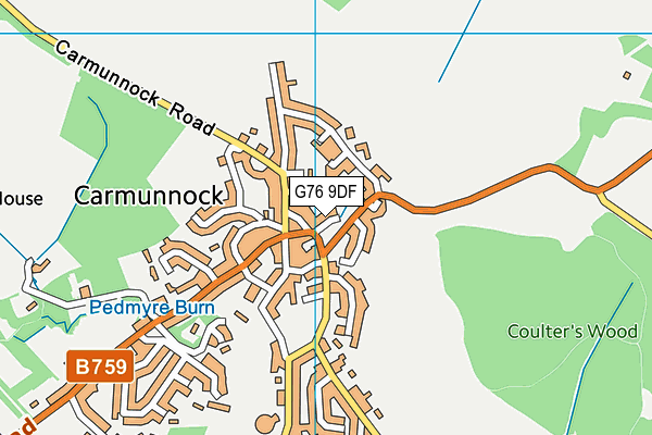 G76 9DF map - OS VectorMap District (Ordnance Survey)
