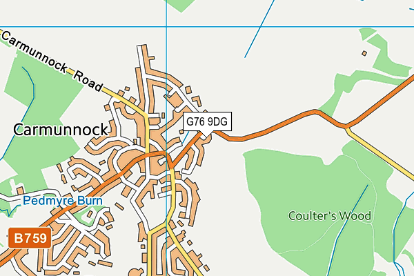 G76 9DG map - OS VectorMap District (Ordnance Survey)