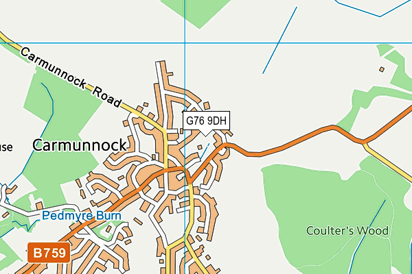 G76 9DH map - OS VectorMap District (Ordnance Survey)