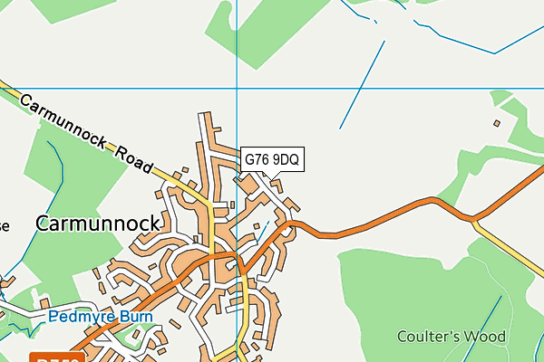 G76 9DQ map - OS VectorMap District (Ordnance Survey)