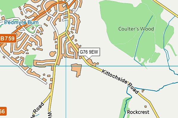 G76 9EW map - OS VectorMap District (Ordnance Survey)