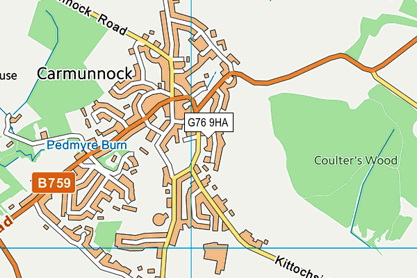G76 9HA map - OS VectorMap District (Ordnance Survey)