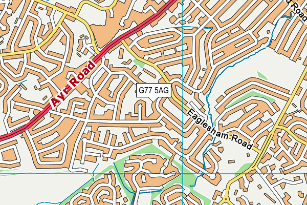 G77 5AG map - OS VectorMap District (Ordnance Survey)