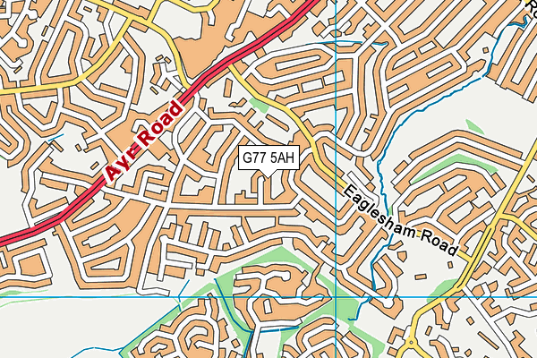 G77 5AH map - OS VectorMap District (Ordnance Survey)