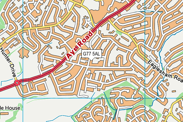 G77 5AL map - OS VectorMap District (Ordnance Survey)