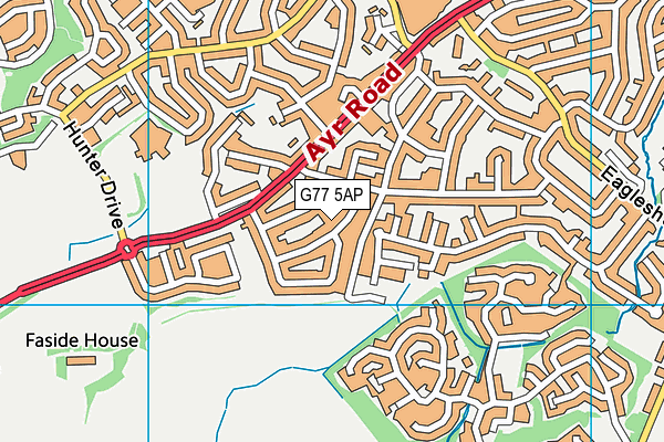 G77 5AP map - OS VectorMap District (Ordnance Survey)