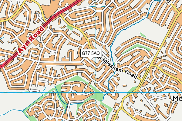 G77 5AQ map - OS VectorMap District (Ordnance Survey)