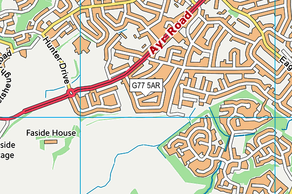 G77 5AR map - OS VectorMap District (Ordnance Survey)