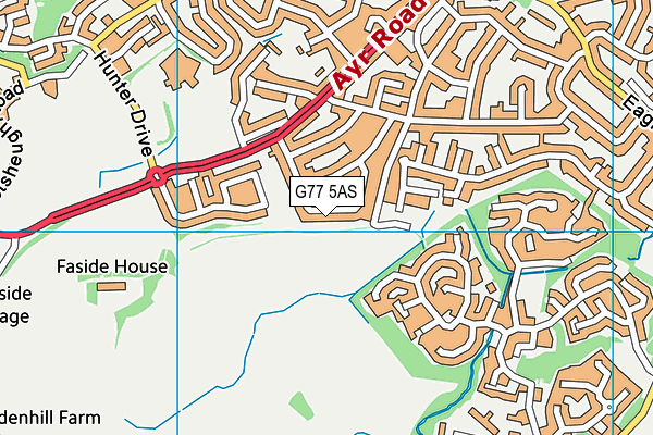 G77 5AS map - OS VectorMap District (Ordnance Survey)