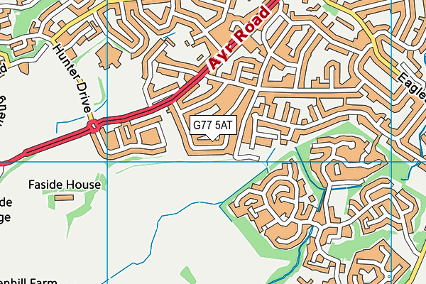 G77 5AT map - OS VectorMap District (Ordnance Survey)