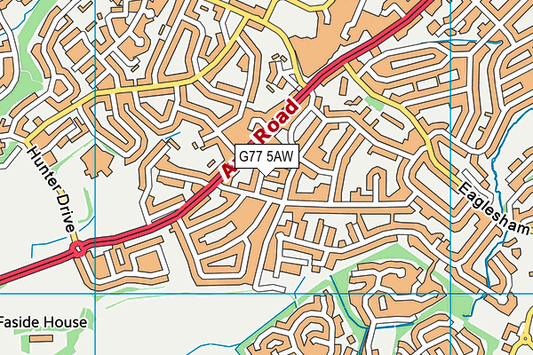 G77 5AW map - OS VectorMap District (Ordnance Survey)