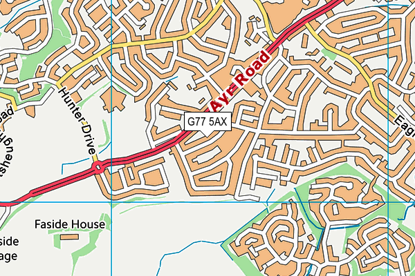 G77 5AX map - OS VectorMap District (Ordnance Survey)