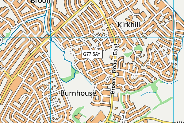 G77 5AY map - OS VectorMap District (Ordnance Survey)