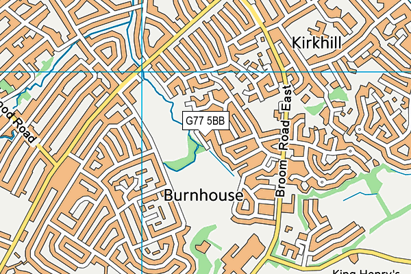 G77 5BB map - OS VectorMap District (Ordnance Survey)