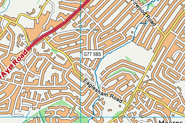 G77 5BS map - OS VectorMap District (Ordnance Survey)