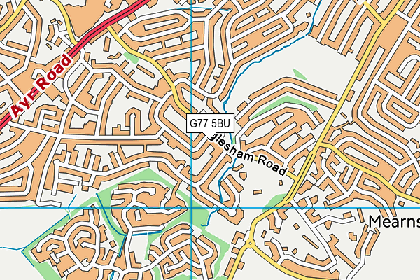 G77 5BU map - OS VectorMap District (Ordnance Survey)